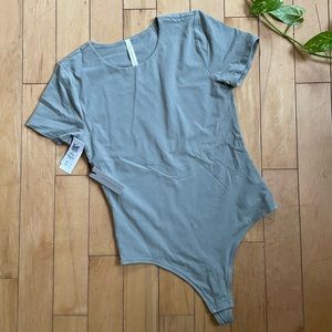 Aritzia / Babaton / M / Soft Contour Bodysuit / Tags On / Dusky Green